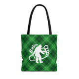 Bigfoot Believe (green plaid) -  Tote Bag