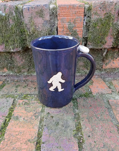 Navy Blue Silhouette Bigfoot Mug