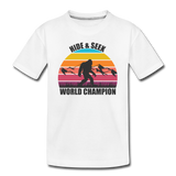 Bigfoot Hide and Seek World Champion - Kids' Premium T-Shirt - white