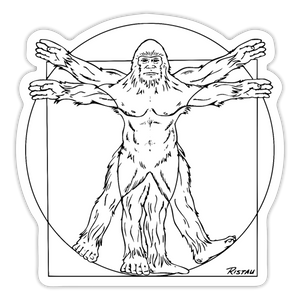 Vitruvian Bigfoot - Sticker - white glossy