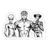Greys, Reptilians and Insectoids - Sticker - white glossy