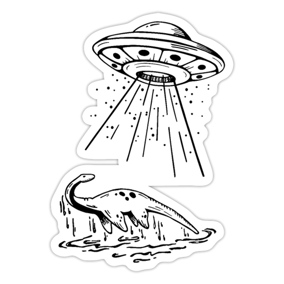 Lake Monster abduction - Sticker - white glossy