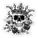Skull with crown - Sticker - white glossy