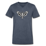 Death Head Moth - Bella Canvas V-Neck T-Shirt - heather navy