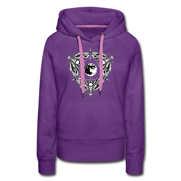 Death Head Moth - Women’s Premium Hoodie - purple