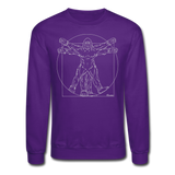 Vitruvian Bigfoot - Crewneck Sweatshirt - purple