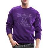 Vitruvian Bigfoot - Crewneck Sweatshirt - purple