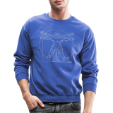 Vitruvian Bigfoot - Crewneck Sweatshirt - royal blue