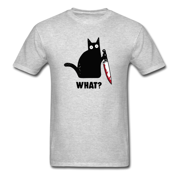Black Cat, What? - Unisex Classic T-Shirt - heather gray