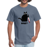 Black Cat, What? - Unisex Classic T-Shirt - denim
