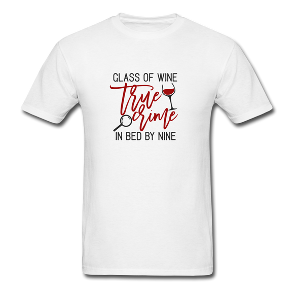 Glass of Wine True Crime - Unisex Classic T-Shirt - white