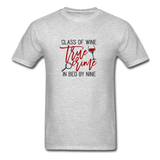 Glass of Wine True Crime - Unisex Classic T-Shirt - heather gray