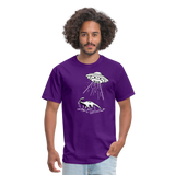 Lake Monster Abduction - Unisex Classic T-Shirt - purple