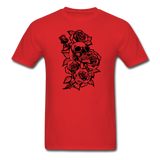 Skull with Roses - Unisex Classic T-Shirt - red