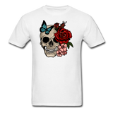 Skull with flowers - Unisex Classic T-Shirt - white