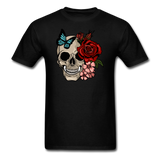 Skull with flowers - Unisex Classic T-Shirt - black
