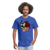 Skull with flowers - Unisex Classic T-Shirt - royal blue