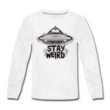 Stay Weird - Kids' Crewneck Sweatshirt - white