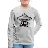 Stay Weird - Kids' Crewneck Sweatshirt - heather gray