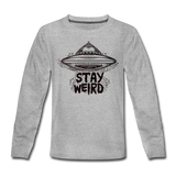Stay Weird - Kids' Crewneck Sweatshirt - heather gray