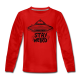 Stay Weird - Kids' Crewneck Sweatshirt - red