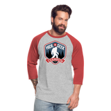 Hide and Seek Champion - Unisex Baseball T-Shirt - heather gray/red