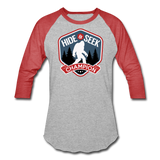 Hide and Seek Champion - Unisex Baseball T-Shirt - heather gray/red