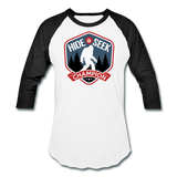 Hide and Seek Champion - Unisex Baseball T-Shirt - white/black