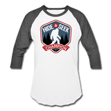 Hide and Seek Champion - Unisex Baseball T-Shirt - white/charcoal