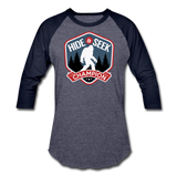 Hide and Seek Champion - Unisex Baseball T-Shirt - heather blue/navy