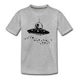 Flying alien - Kids' Premium T-Shirt - heather gray