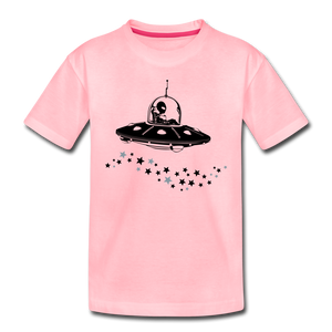 Flying alien - Kids' Premium T-Shirt - pink