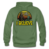 I Believe - Gildan Heavy Blend Adult Hoodie - military green
