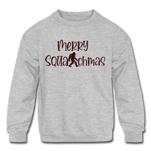 Merry Squatchmas - Kids' Crewneck Sweatshirt - heather gray