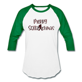 Merry Squatchmas - Baseball T-Shirt - white/kelly green