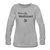 Heavily Meditated - Women's Premium Long Sleeve T-Shirt - heather gray