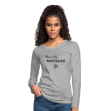 Heavily Meditated - Women's Premium Long Sleeve T-Shirt - heather gray