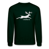 Jackalope, I Believe - Crewneck Sweatshirt - forest green