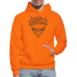 Alien with flowers - Gildan Heavy Blend Adult Hoodie - orange