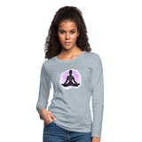 By being yourself - Women's Premium Long Sleeve T-Shirt - heather ice blue