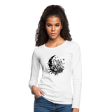 Weed and Crystals - Women's Premium Long Sleeve T-Shirt - white