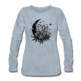 Weed and Crystals - Women's Premium Long Sleeve T-Shirt - heather ice blue