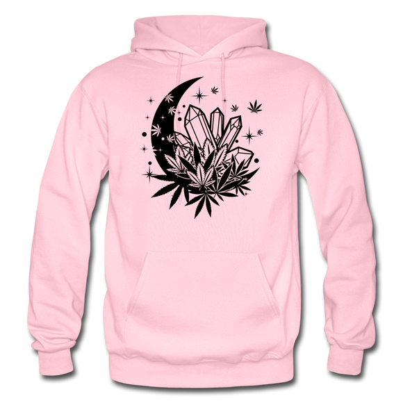 Weed and Crystals - Gildan Heavy Blend Adult Hoodie - light pink