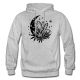 Weed and Crystals - Gildan Heavy Blend Adult Hoodie - heather gray