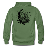 Weed and Crystals - Gildan Heavy Blend Adult Hoodie - military green