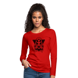 Alien, weed, crystal ball - Women's Premium Long Sleeve T-Shirt - red