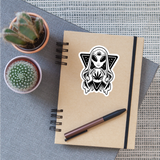 Alien, weed and crystal ball - Sticker - white matte