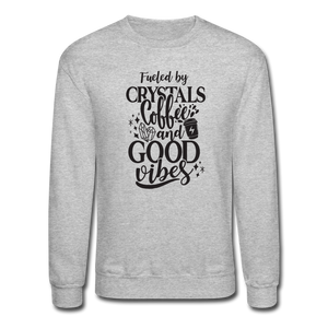 Fueled by crystals and coffee - Unisex Crewneck Sweatshirt - white