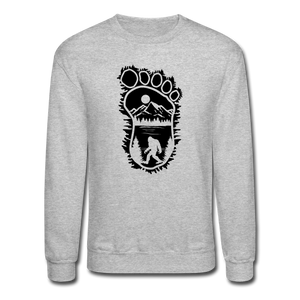 Sasquatch print - Crewneck Sweatshirt - heather gray