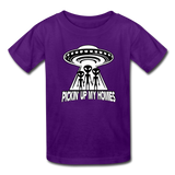 Aliens, picking up my homies - Kids' T-Shirt - purple